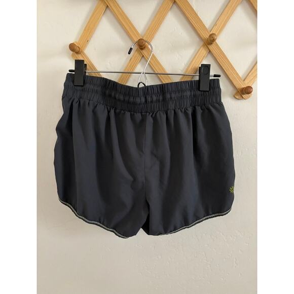 Athleta Shorts Women's Small Gray Green Kick Asphalt Running Pocket Paisley - Picture 5 of 8